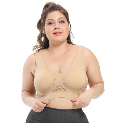 China Seamless Sexy Lift Up Plus Size Breathable Sports Bra Bralette Women's Lingerie Bras For Women Top Female Stitched Wireless Bra for sale