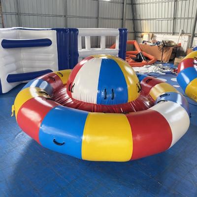 China PVC/TPU (new 0.9mm water sport game towed in inflatable yachts motorcycles disco boat towable for sale