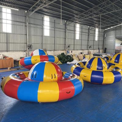 China PVC/TPU(0.9mm Wholesale Funny Outdoor Sports Games Water Park Towable Inflatable Disco Boat for sale