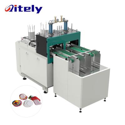 China Big Sizes And Bottom Plate China Make 90-130pcs/Min Double Workplaces Aluminum Foil Food Paper Plate Making Machine With Good Price for sale