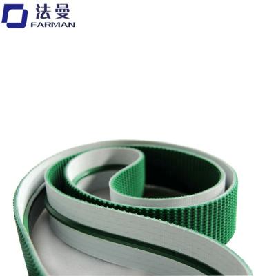 China Belt Conveyor Anti-skid Non-slip Belt For Packing Machine , Endless Belt Rough Top With Guide Bar for sale