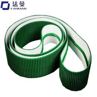 China Endless Belt Guide Bar PVC Conveyor Belt Rough Top PVC Coated Open Grass Conveyor Belt for sale