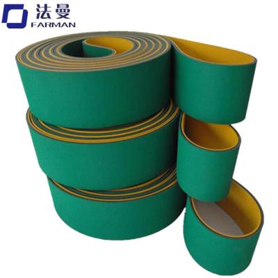 China PVC 3.0mm Energy Transport Rubber Nylon Sandwich Flat Belts Used In Textile Machinery for sale