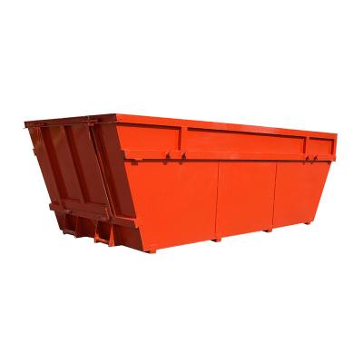 China Solid Waste Construction Works 3000L Outdoor Steel Portable Waste DumpTrucks Scrap Hopper Steel Self-dumping Forklift Tilting Bins for sale