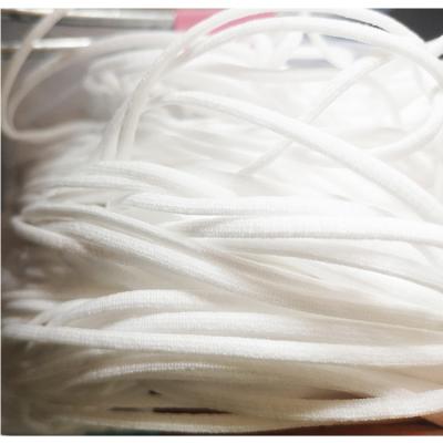 China Elastic Earloop Rope Polypropylene Fabric Elastic Rope Round 4mm 2.5mm Band Braided Ropes For Earloop for sale