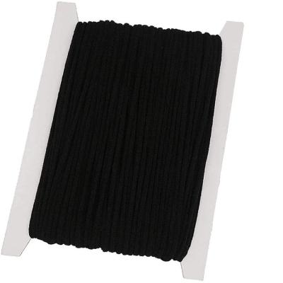 China Earloop 3mm 5mm Earloop Cord Durable Round Elastic Spandex Nylon White Black 4mm Elastic Thread For Earloop for sale