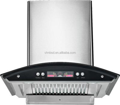 China Tempered Glass +Stainless Steel New Arrival! ! Small Chimney Wall Mounted Range Hood With Baffle Filter K8-60 for sale