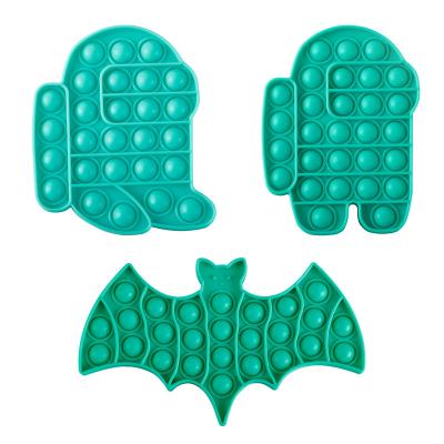 China Eco-friendly Material Stirring Person Toy Pops Among In Us Astronaut Bat Shape Anti-stress Push Noise Bubble Toys Set For Adults for sale