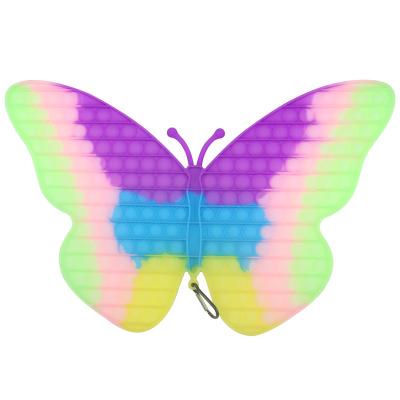 China Amazon Hot Sale Luminous Game Toy Push Pops Bubble Fidget Sensory Toys Butterfly Eco-Friendly Material For Kid Adults for sale