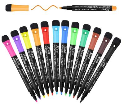 China School and office Professional 12 Color Magnetic Whiteboard Marker Dry Erase Paint Marker Pen Set for Teacher for sale