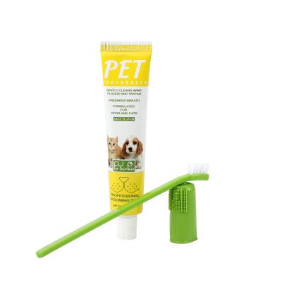 China LOW MOQ Toothbrush Finger Supplies Pet Toothpaste Eco-friendly Stocked Pet Toothbrush Wholesale Dog Toothbrush With Pet Finger Brush for sale