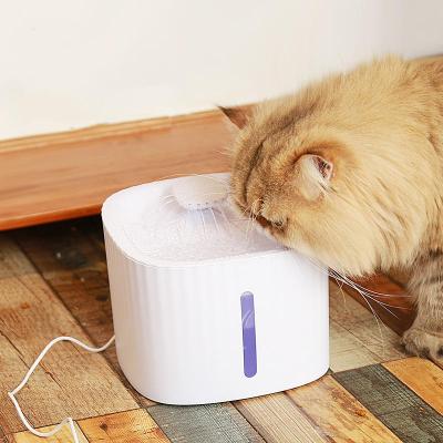 China Automatic Custom Evident Water Bowl Intelligent LED Light Dog Filter Cat Pet Water Fountain For Pet Water Feeder On Pet Hot Products amazon sale for sale