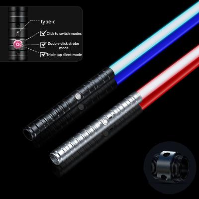 China LED Light Up Toys Wholesale Starwars Plastic Tube Metal Handle Glow Entertainment Space Kids Toys Lightsaber Magic Stick Themed Party for sale