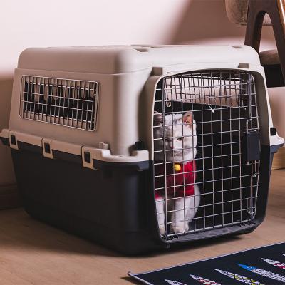 China Amazon best selling comfortable stocked pet transport box 4 wheels mascotas dog cages metal kennels for cat for sale