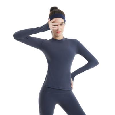 China Autumn And Winter New Sports 2021 breathable long sleeved top tight fitness clothes yoga clothes women for sale