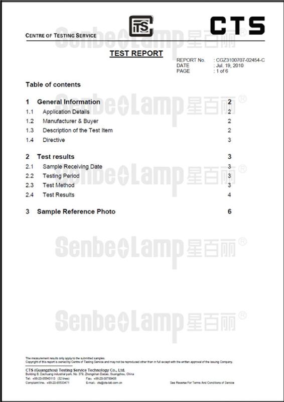 RoHS - Guangzhou Senbe Lighting Co., Ltd.