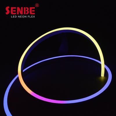 China LANDSCAPE Senbe Lighting F15S IP68 24V PVC Material Addressable Pixel RGBW DMX512 LED Rope Lights Neon Flex for sale