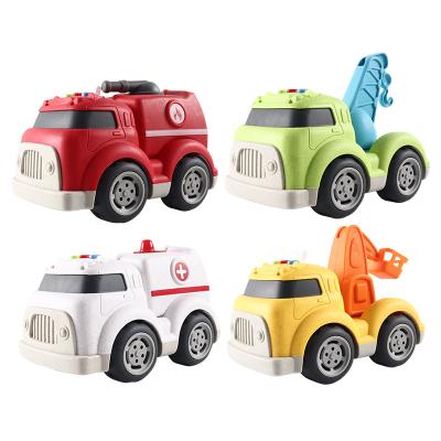 China Slide Wheel Cartoon Dump Trucks Engineering Toy For Children Music Light Series 3*AG13 (INCLUDED) BA658 for sale