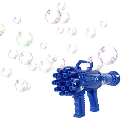 China Amazon Hot Selling Plastic 15 Hole Gatling Bubble Machine Bubble Toy Sets Bubble Water Toys For Children for sale