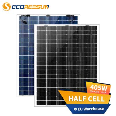 China Germany 410 Watt Factory REESUN Monocrystalline Solar Panel PV Module 182mmx182mm Solar Panels for sale