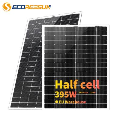 China REESUN Solar Panels 182mm 400W 410W 415W Half Cell 108 Grade A Mono Cell Solar Module 182mmx182mm for sale