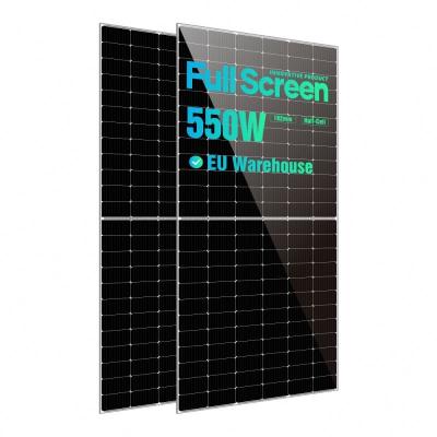 China Class Napelem Monocrystalline Solar Panel Cells 550W EU Warehouse Black Frame Half The Price Of Solar Panels for sale