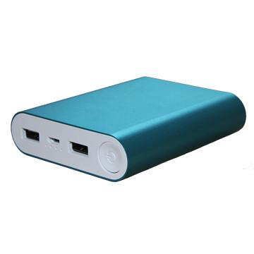 China Double USB 10400mAh Mobile Power Backup Portable Metal Battery Case for sale