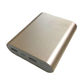 China iPhone / Samsung Dual Port Power Bank 10400 mAh Innovative Silver Metal for sale