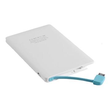 China White External Square 4000mAh Universal Portable Power Bank For Gaming/Phone for sale