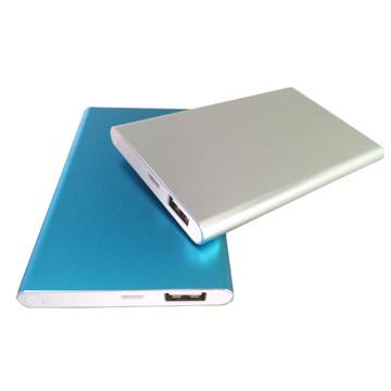 China Ultra-thin Stainless Steel Metal Case Li-polymer USB Power Bank 4000mAh For Xiaomi / Mi for sale