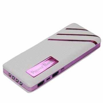 China Travel Car Portable Mobile Rose Red Multi function Power Bank 13000mAh for sale