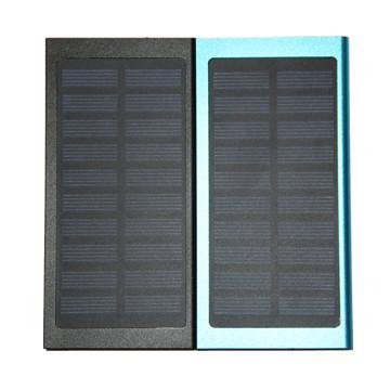 China New Ultra - thin Solar Powered Cell Phone Charger Metal Case Polymer Battery for sale