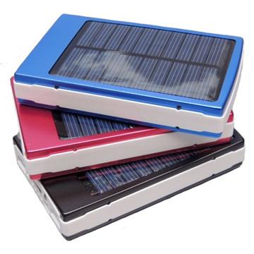 China Universal 10400mAh Dual USB Solar Panel Power Bank External Phone Charger for sale