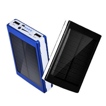 China Outdoor Flashlight Solar Mobile Phone Charger Solar Power Bank With Camping LED Lights for sale