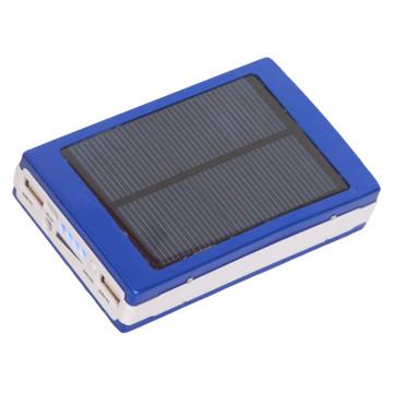 China Two USB Ports Solar Panel Power Bank Fast Charging with Strong LED Light for sale