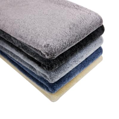 China Factory Outlets Faux Rabbit Fur Fabric Soft Tear-Resistant Washable Durable Cloth 12MM Velvet Fabric For Toys for sale