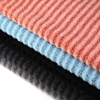 China Wholesale Anti-Static Polyester Knitted Minky Knit Plush Velvet Fleece Faux Fur Fleece Fabric For Toys Hat Scarf for sale