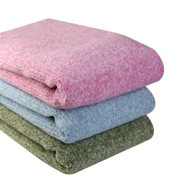 China Polyester Knit Plush Fleece Super Soft Knitted Faux Fur Fabric Yarn-dyed Paractions Anti-Static For Scarf Blanket Garment for sale