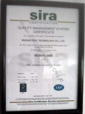 ISO9001:2008 - Wuhan ZJKC Technology Co., Ltd.