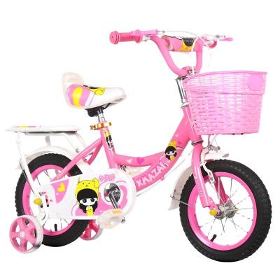 China Wholesale Popular Lovely Cartoon Bicycle Children Bike 2 Wheel Training Children Bike With Basket for sale