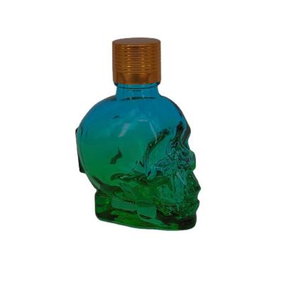 China Stocked Luxury Glass Bottle 1oz Nail Polish Dropper Bottle 30ml Skull Glass Bottle for sale