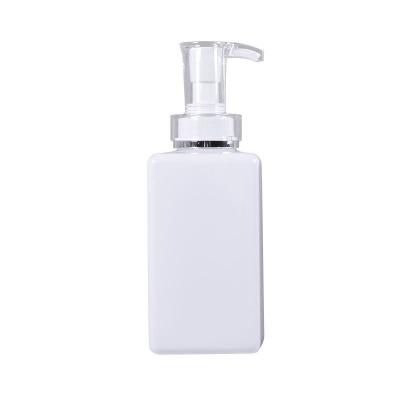 China Cosmetic Square Shape Lotion Bottle 500ml 800ml Shower Gel Shampoo Plastic Push Type Bottle for sale