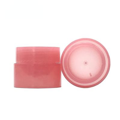 China Pink 3g Cosmetic Plastic Eyeshadow Jar Portable Mini Lip Balm Sample Bottle for sale