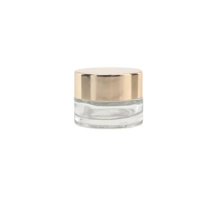 China Mini Size Eye Use 5ml Empty Cream Jar Wholesale 5g Cosmetic Container Cream Glass Jar With White Lid for sale