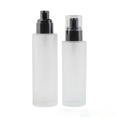 China 60ml 80ml Cosmetic Dispenser Travel Lotion Bottle 100ml Frosted Glass Spray Bottle for sale