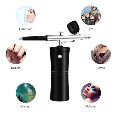 China Portable Handheld Mini Makeup Radio Marker Airbrush Air Compressor Makeup Kit Set For Nails for sale