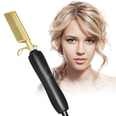 China Durable Hot Electric Comb Hair Straightener Hair Comb Brush 2 in 1 Electric Hot Comb for sale