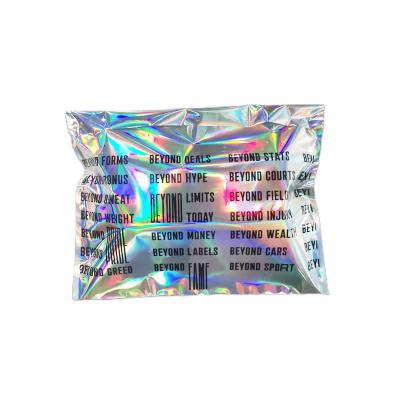 China Rainbow Bag Metallic Holographic Foil Foil Mailing Envelopes Colorful Glossy Adhesive Self Adhesive Poly Seal Eco-Friendly Foil Mailing Envelopes for sale