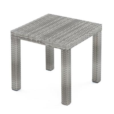 China Traditional Wicker Outdoor Side Table - Patio Stools Chair Rattan Furniture Set for sale