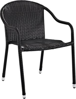 China OUTDOOR WEATHER FURNITURE PATIO STACKING CHAIR , STEEL WICKER RATTAN DINING CHAIR for sale